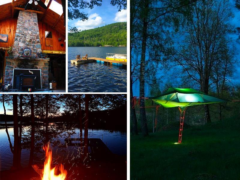 Near Nordik Spa! Cozy Waterfront Log Cabin. 17min to Ottawa/in Gatineau Park. SUP+canoe+kayaks incl.