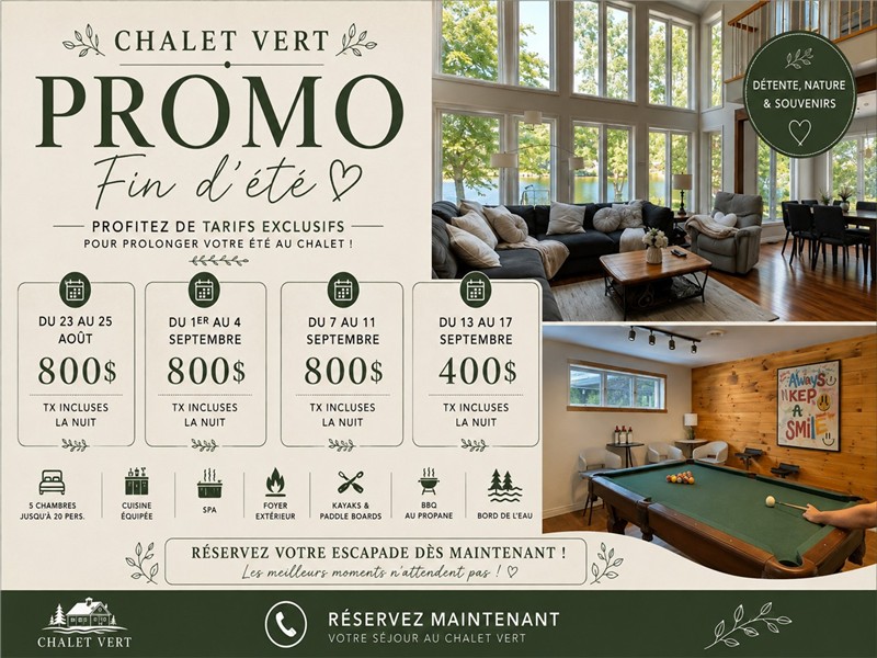 Chalet Vert - Bord de l'eau