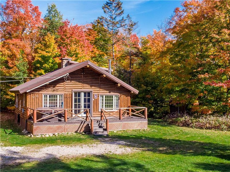 Log cabin on a private island