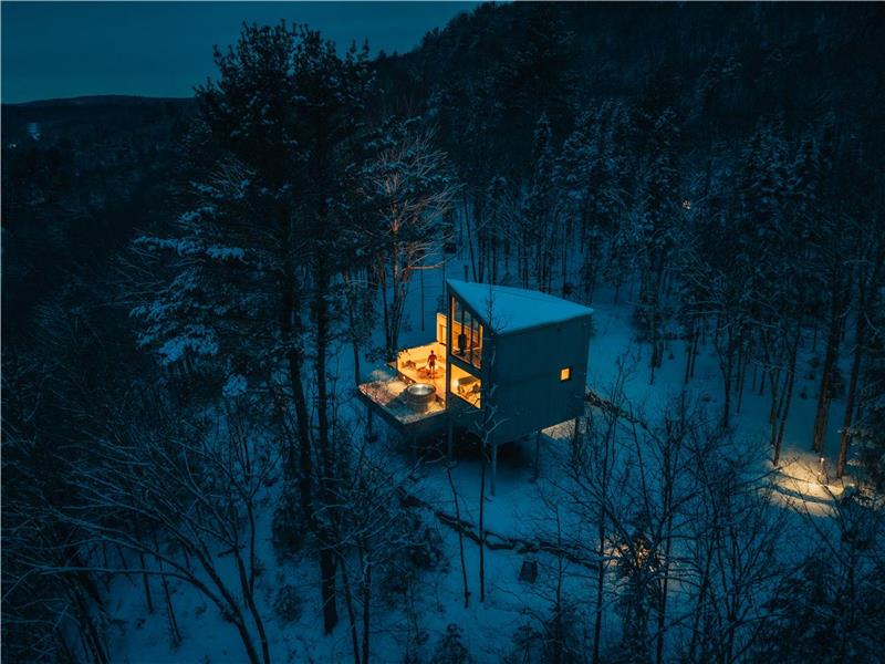 Private thermal escape: sauna, hammam, scandinavian bath, cold shower with river and mountain view