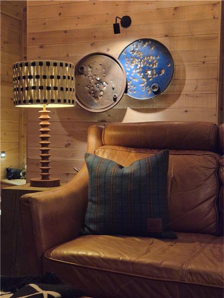 Scandinavian log cabin steps from the village of Saint-Sauveur