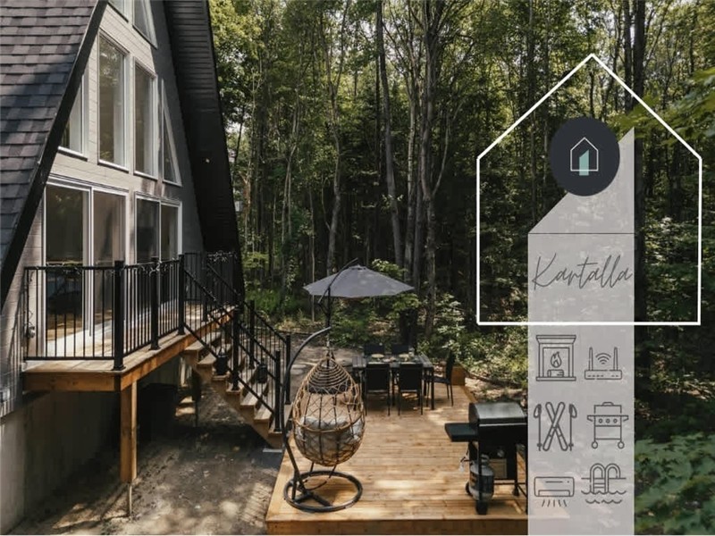 Retraite en forêt Tremblant Aframe, SPA Scandinave