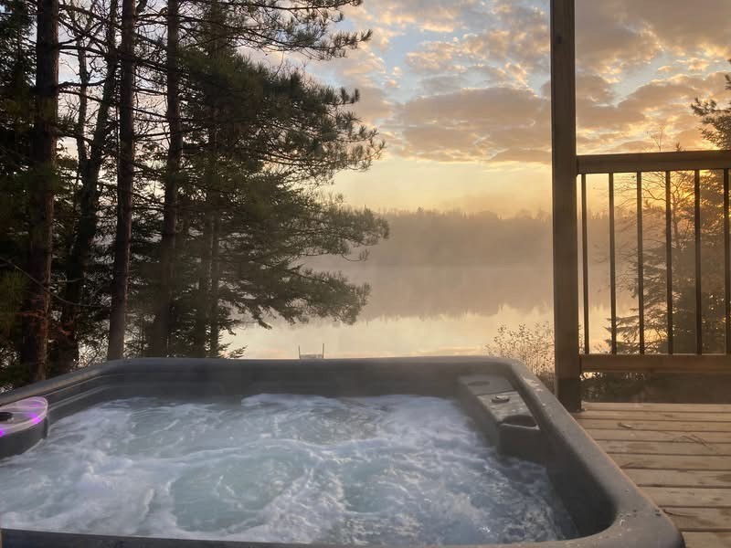Chalet en nature avec spa sur le bord du lac Noir