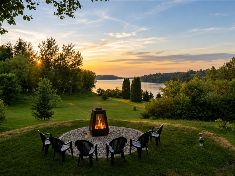 Chalet Bleu de la Baie boudreault | Vue sur le lac