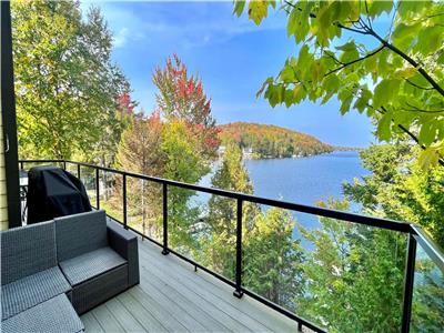 Rustic Waterfront Chalet Panoramic View and Spa
