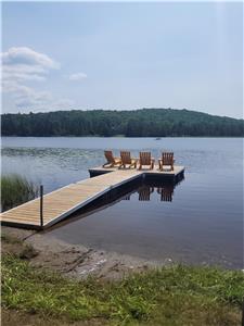 Chalet Ste-Lucie - quai, embarcations, air clim, vranda moustiquair, plage prive, taxes incluses