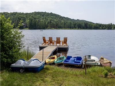 Chalet Ste-Lucie - quai, embarcations, air clim, vranda moustiquair, plage prive, taxes incluses