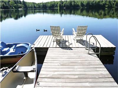 Bright & Sunny Pet Friendly Lakefront Cottage in the heart of Mont Tremblant, lac Dufour.