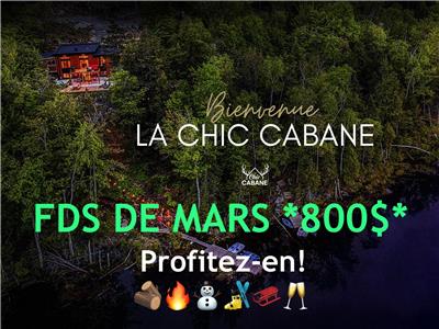 La Chic Cabane *1_NUITE GRATUITE* Sur rservation de 3 nuites et + en sem.