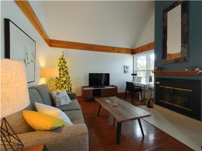 Perfect ski and golf getaway, 5 minutes from Mont Orford.  Chalet with fireplace and large kitchen !