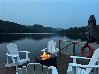 Chalet en bois rond situ  Ste-Rose-du-Nord 