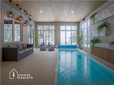 * PASSION CHALETS * | LE CARIBOU | INDOOR POOL - FIREPLACE - WATERFRONT - BEACH & BOATS