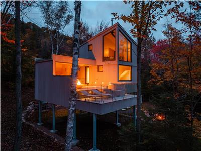 Private thermal escape: sauna, hammam, scandinavian bath, cold shower with river and mountain view