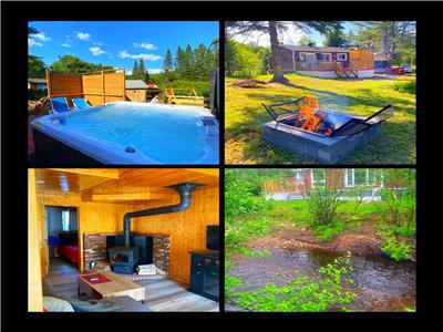 >SPA Jacuzzi Priv _ BORD DE L'EAU _ BBQ _ Foyer au Bois _ WIFI