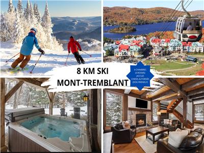 7 km to ski MONT-TREMBLANT SPA/FIREPLACE/POOL ACCESS/LAKE ACCESS