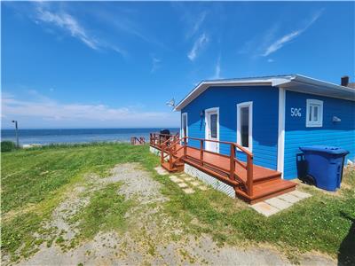 Maison Bleue au bord de la mer