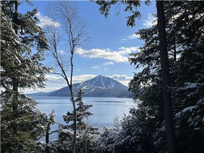 Chalet Mathewson : Votre Retraite Hivernale au Bord du Lac Memphrmagog