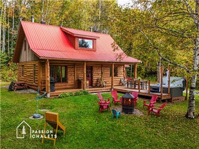 * PASSION CHALETS * | LODGE NAKAMO | LOG CABIN - DIRECT SNOWMOBILE ACCESS - SPA - BBQ - FIREPLACES